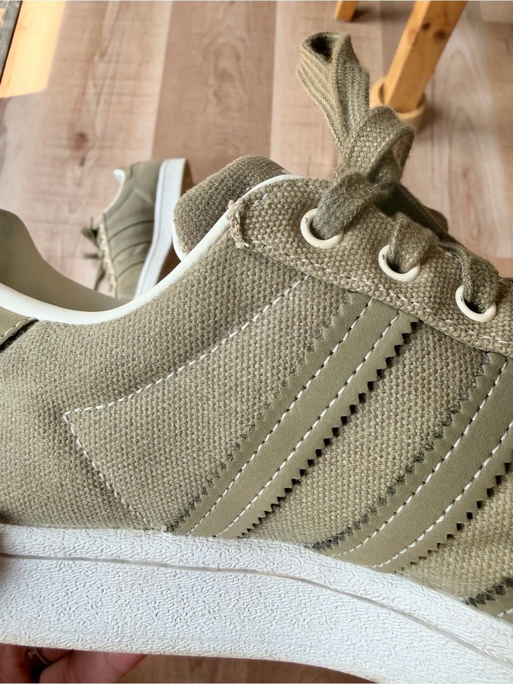 Adidas Superstar Men’s Sneakers in Cargo Olive Green and White Size 7.5